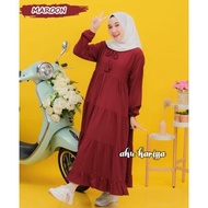 New Sandra Midi Dress Ori Aku Karissa, Gamis Ori, Ity Crepe