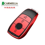 Carmilla TPU Leather Car Key Cover Case Holder Protective Bag for Mercedes Benz E S GLE Class A220 W