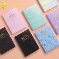 XIANS 2024 Agenda Book, Dazzling Colorful with Calendar Diary Weekly Planner, Mini Pocket A7 Notebooks Students