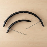2 Pieces Matte Black Finish Mountain Bike Mudguard Universal Fit Two-Wheeler Splash Guard for Cyclis