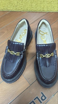 Sam Edelman 啡色流蘇金鏈樂福鞋