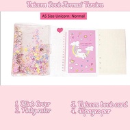 Awotech Unicorn Notebook A5/A6 Unicorn Book Planner Dairy Journal A6 Ring File Book Money Planner Jo