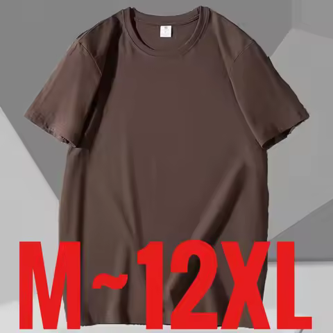 Big Size 100% Cotton Men's Summer Tshirts Short Sleeved T Shirts Male Plus Large 6XL 7xl 8xl 10XL 9X