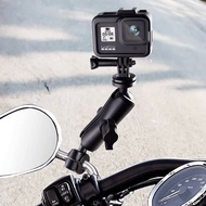 PZ&gt;~  360 Degree Rotating Sports Camera Bracket Motorcycle Rearview Mirror compatible with GoPro H