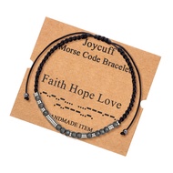 JoycuFF 𝗠𝗼𝗿𝘀𝗲 𝗖𝗼𝗱𝗲 𝗕𝗿𝗮𝗰𝗲𝗹𝗲𝘁𝘀 𝗳𝗼𝗿 𝗪𝗼𝗺𝗲𝗻 Birthday I Love You Bracelets Thanksgiving Day 𝗖𝗵𝗿𝗶𝘀𝘁𝗺𝗮𝘀 𝗚𝗶𝗳𝘁