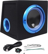 Rockville RVB8.1A 8 Inch 300W Powered Car Subwoofer/Sub Enclosure Box, 4-Ohm, Compact Design, Deep B