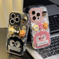 Couple of Little Coal Balls Phone Case for IPhone 16plus 11 12 13Pro Max 14Plus XR XS Max 7 8 Plus C