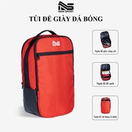Men's Sport Red 3-compartment Sports Shoe Bag, Waterproof Polyester D600 Fabric