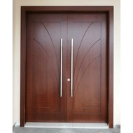 Pintu Kayu Meranti Depan Rumah Padi Design Full Solid Wooden Door Kayu Meranti Original Natural Wood