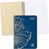 Clairefontaine Forever 68416C Exercise Book with Double Spiral Binding, DIN A5, 14.8 x 21 cm, 60 She