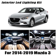 8Pcs Accessories Car interior lights upgrade Kit for 2014 2015 2016 2017 2018 2019 Mazda 3 led inter