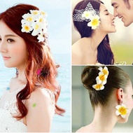 1pc Pearl Plumeria Flower Hair Clips for Women Girls Hairpins Egg Flower Barrette Hawaiian Wedding P