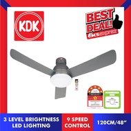 KDK 48" Nikko Jr Ceiling Fan (Elegant Grey) K12UX
