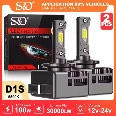 2Pcs Original D1S D3S LED Car Headlight Bulb D2S LED Canbus D4S D5S D8S Car Lamps HID Xenon Upgrade 