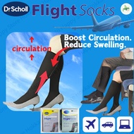 Dr Scholl Flight Socks Cotton Feel Compression Travel Socks Black Unisex M L