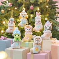 Shanghai Disney Christmas Stock Series Duffy and Friends Plush Toy Key Ring Pendant