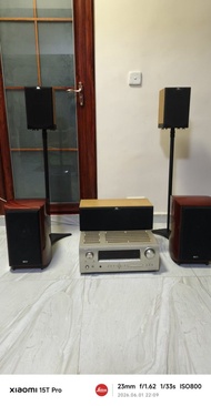 KEF XQ20 書架喇叭 + Denon AV擴音機 + JBL環繞聲喇叭