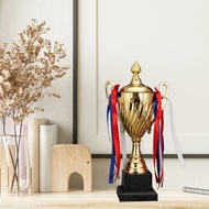 [yiodusi] Trophy or with base Large Trophy or Party Favors Metal Trophy Cup for Classroom