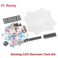 Rotating LED Display Alarm Electronic Clock DIY Kit Case Shell Light Control Temperature DS1302 C805