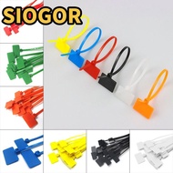 SIOGOR 100pcs Cable Tag Strapping Tape Tag Labels Markers Mesh Wire Marker Colorful Tag