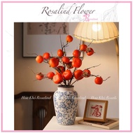 Decorative Fake Persimmon Branches, Fake Fruit Branches for Home Decoration - Decorative Fake Branch
