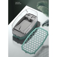 Smart turtle tank size 49x25x21cm - assembled turtle tank - transparent turtle tank