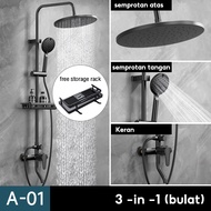 REAIM Shower Set 4 Fungsi Panas-Dingin Dengan Faucet Keran Shower Set Stainless Shower Tiang Set