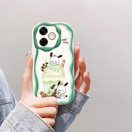 Lens Protection Casing For OPPO A3X / OPPO A3 / OPPO A3 Pro Global Version Cute Cream Border Pattern