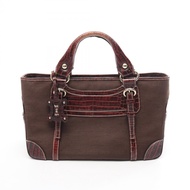 [มือสอง] กระเป๋า Celine BOOG หนังจระเข้สีน้ำตาล กระเป๋าถือสำหรับผู้หญิง สภาพดี