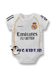 Jumper Bayi Real Madrid Black / Jersey Bola Bayi Real Madrid Hitam / Jumpsuit Baby