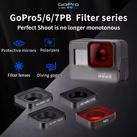 Lens Filter CPL MCUV ND8 16 32 Compatible for GoPro Hero5/6/7 Polarizing Lens Filter Kit Lens for Go