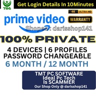 100% PRIVATE PRIME VIDEO AMAZON MALAYSIA INDIA USA 6/12 MONTH WARRANTY