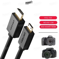 Mini HDMI cable connecting Canon PowerShot SX530, SX60 HS camera, 1.5m long, supports - FULL VAT