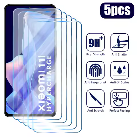 5PCS Protective Glas For Xiaomi Mi 12T 11T 10T Pro 10T Lite 5G 9T Tempered Glass For Xiaomi Mi A3 A2
