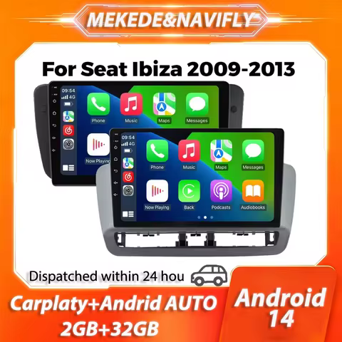 MEKEDE IPS Screen Android All In One Android 14 Car Radio for Seat Ibiza MK4 6J 2009-2013 Carplay GP