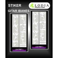 Ibanez Inlay Guitar Sticker with Floral Motif