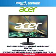 ACER Ultra Slim SA272U P1 144HZ QHD IPS Panel Monitor