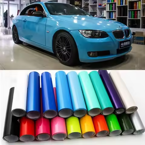 152cm Vinyl Wrap Stickers Covering Film Car Glossy Body Foil Decal Motorcycle for BMW E46 Tesla Mode