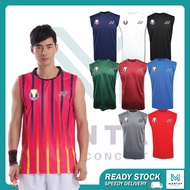BAM BADMINTON SLEEVELESS SHIRT Badminton Association of Malaysia jersey baju lee chong wei victor zi