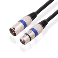 meihe 10pcs 1.5M/5ft XLR Cable DMX Stage Light 3-Pin Male to Female Plug Black PVC Jack Mic Balanced