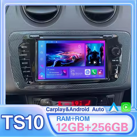 Car For Seat Ibiza 6j 2009 2010 2011 2012 Android 14 Wireless CarPlay Car Radio Multimedia Navigatio