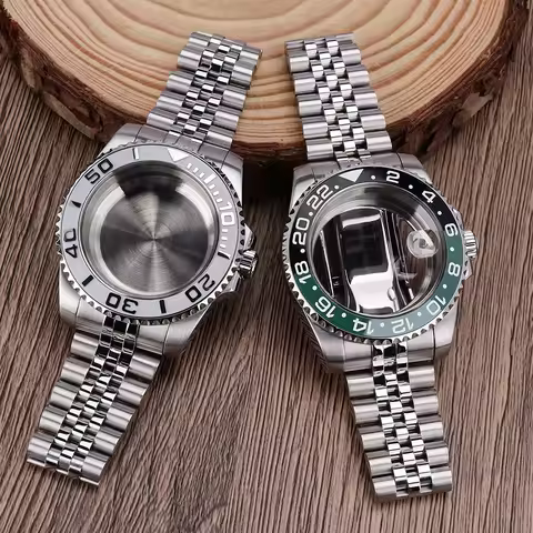 40mm Luxury Men's Watch Case strap Sapphire Glas part for GMT NH34 SUB NH35 NH36 Miyota8215 Eta2824 