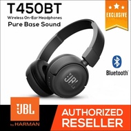 JBL T450BT Wireless Bluetooth Headphone Flat-foldable on-Ear Headset with Mic Noise Canceling Earphonepanties massage gu