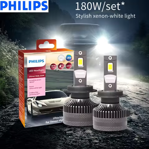 Philips LED 15000lm Ultinon Rally 3590 H4 H7 H8 H11 HB3 HB4 H19 HIR2 H1 Car Headlight 6500K White Ma