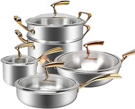 Cookware Set Soup Pot Milk Pot Frying Pan Double Boilers Cooking pot set Kitchen Non-Stick Pan Saucepan Wok Casserol vision