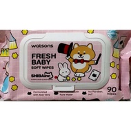 WATSON FRESH BABY WIPES SHIBAINC BABY WET WIPES 90 SHEETS