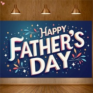 Happy Fathers Day Banner,70.8x43.3 Inch, Father's Day Banner, Happy Fathers Day Backdrop for Father'