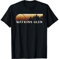 Watkins Glen, Ny Vintage Evergreen Sunset Eighties Retro T-Shirt