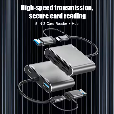 Precisionn 5 In1 USB 3.0 Memory Card Reader USB-C To TF SD XQD Card Reader Adapter For Iphone 15 Pro