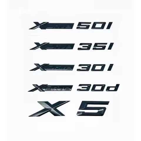 New Style XDrive Alphanumeric Trunk Emblem Sticker for BMW X5 - 28i 30i 35i 40i 48i 50i 30d All-Whee